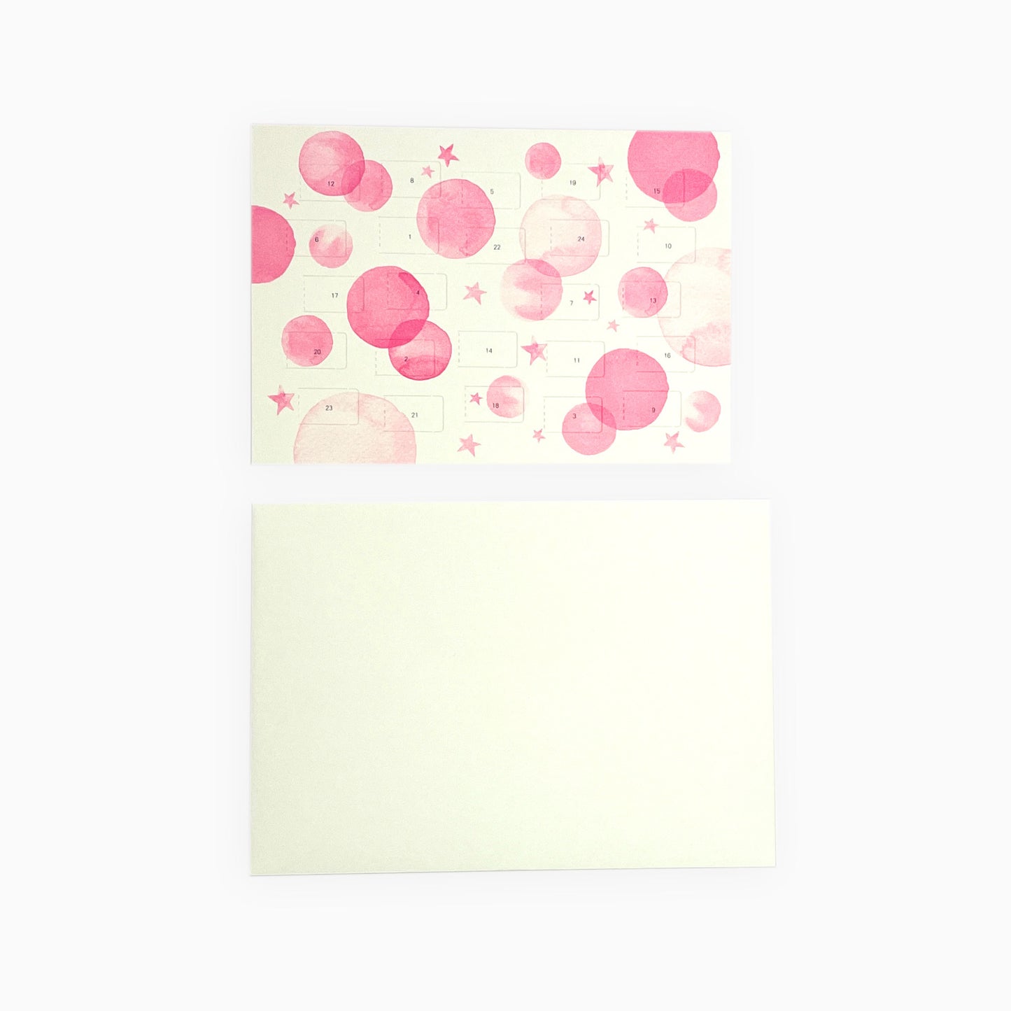 Adventskalender-Karte Neon Pink