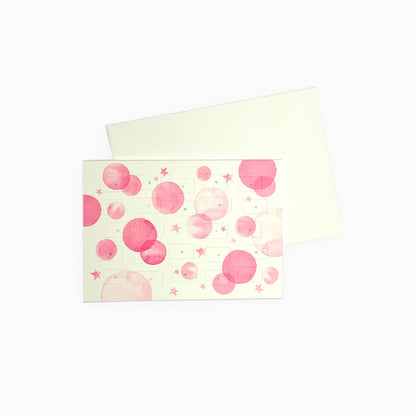 Adventskalender-Karte Neon Pink